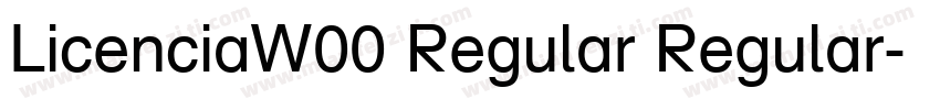 LicenciaW00 Regular Regular字体转换